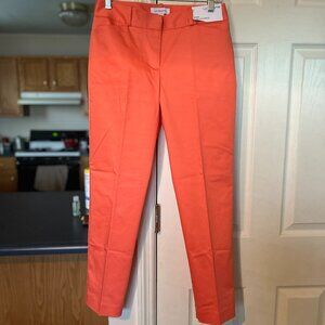 Coral Liz Claiborne Emma Womens Mid Rise Slim Pant
